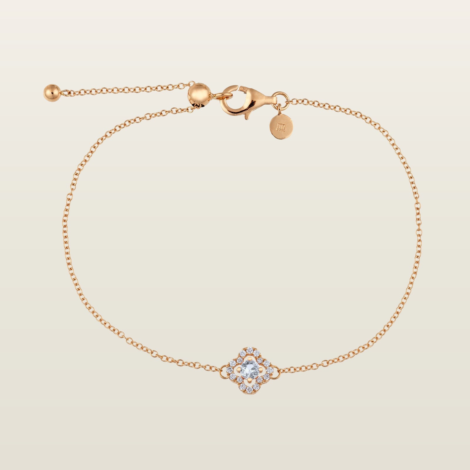 TrèfleBracelet, or, diamant - BEH