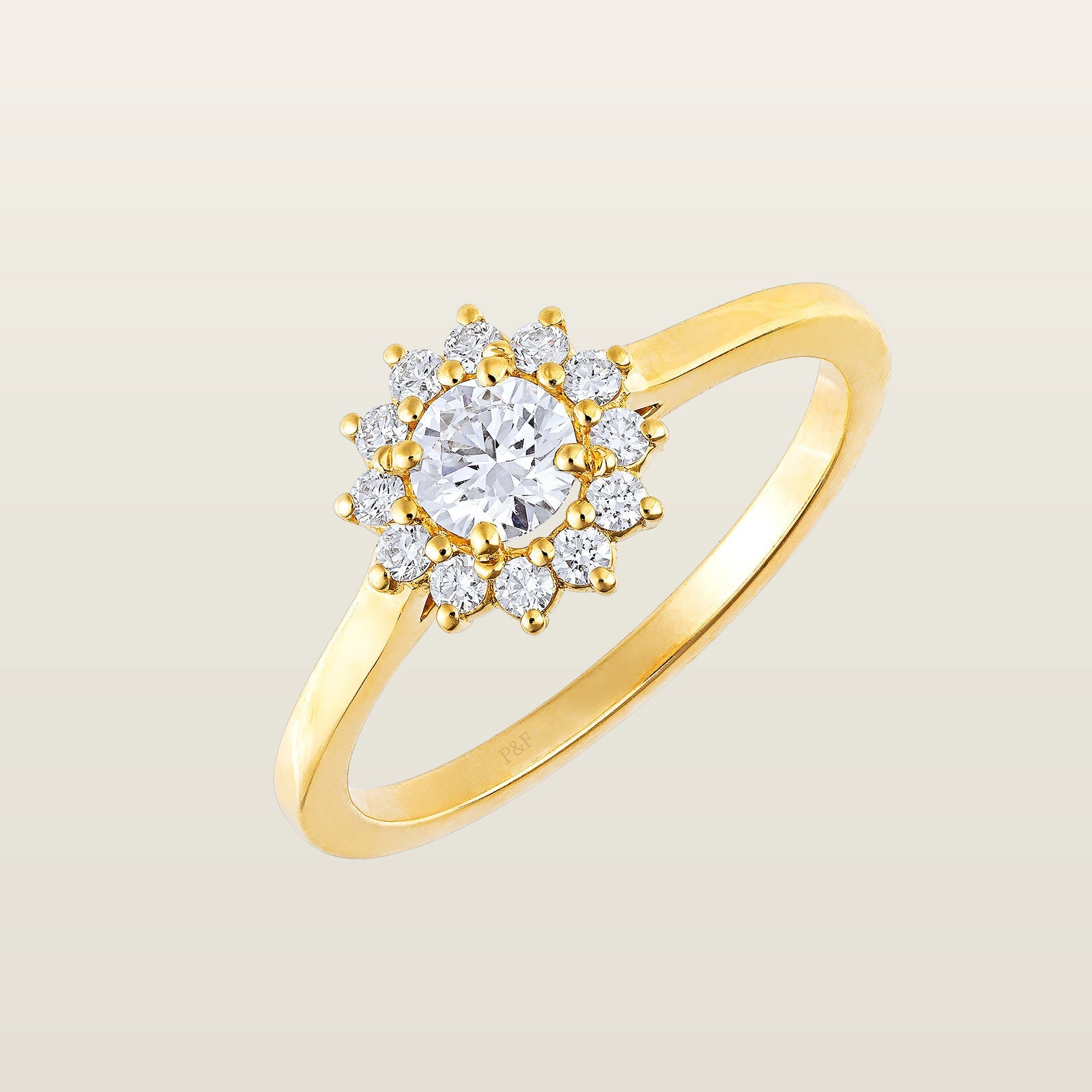 Baby HéritageBague, or, diamant taille brillant, diamants - CAL