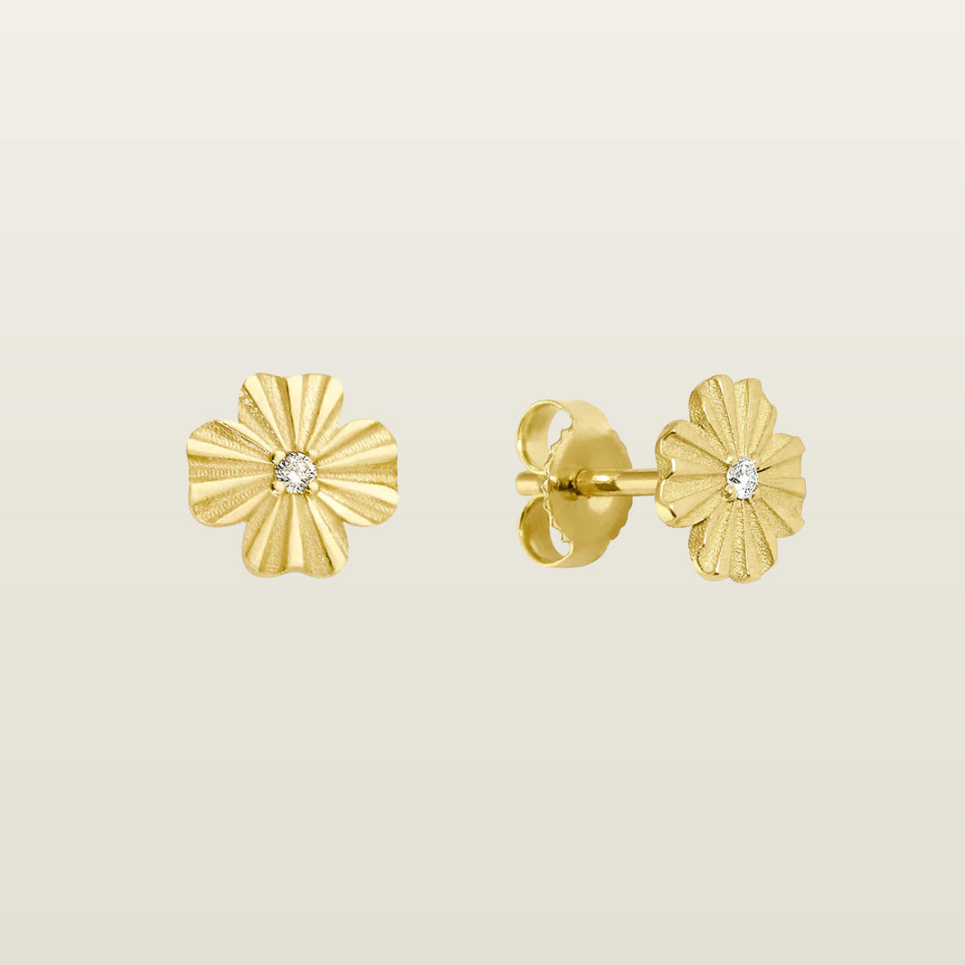 Trèfle LumièreBoucles d'oreilles, or, diamants - GIGI