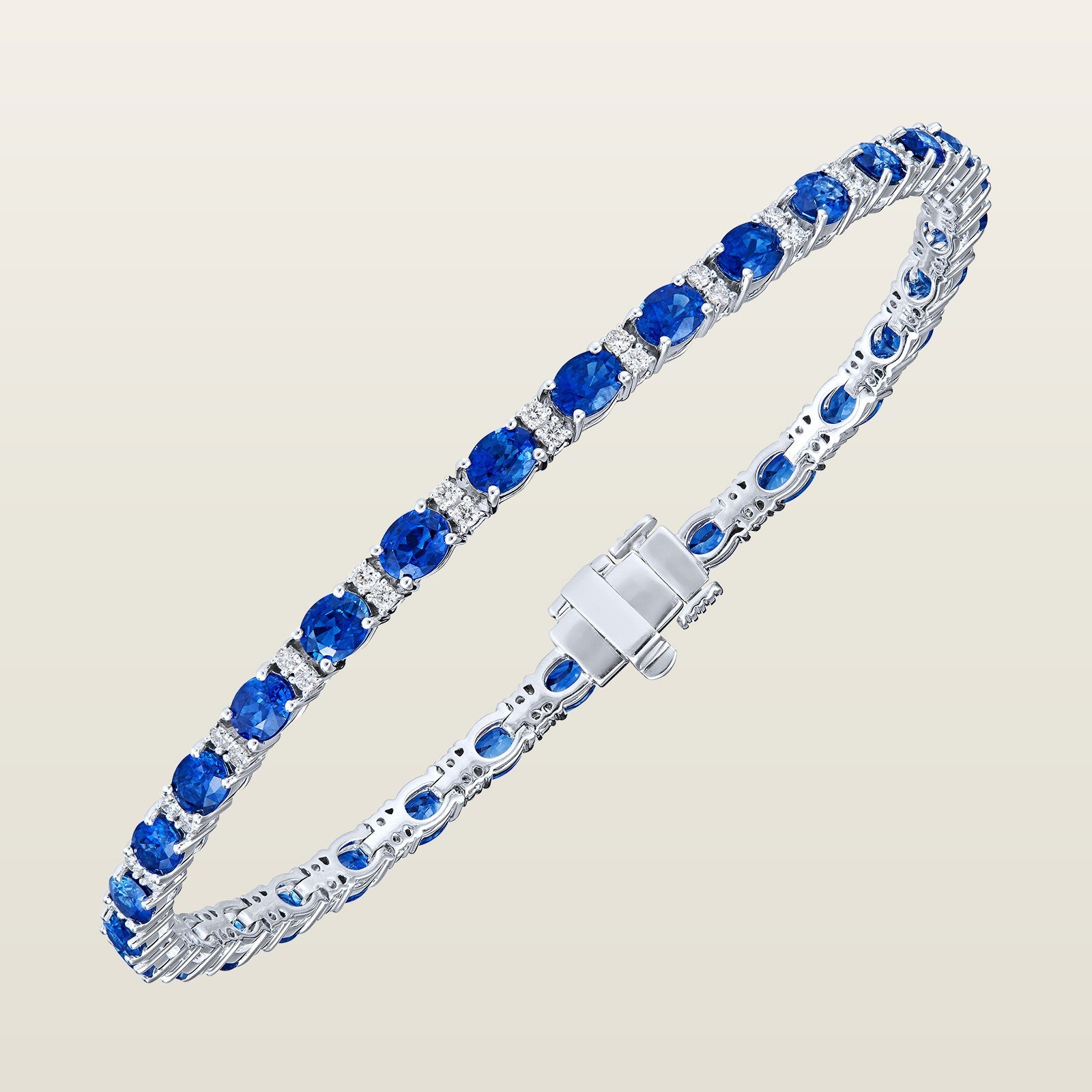 Rivière saphirs et diamants