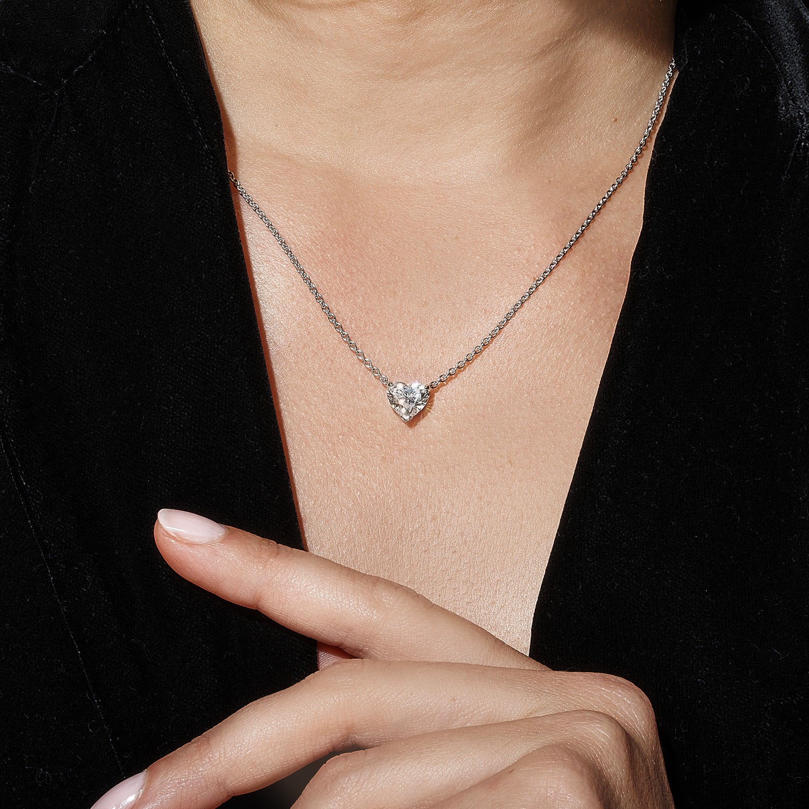 CupidonPendentif, or, diamant taille coeur  - PF