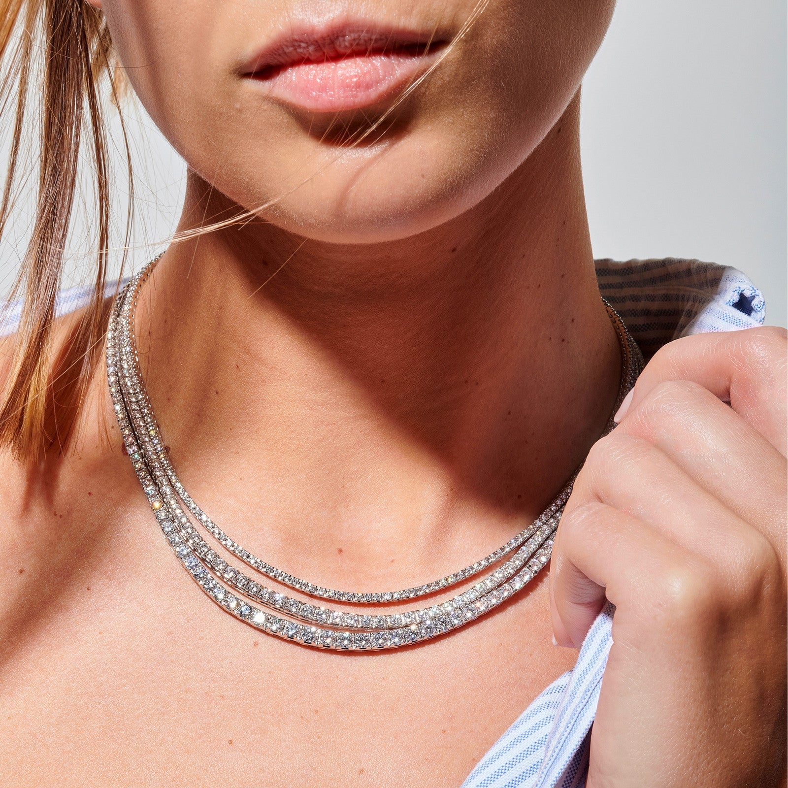 RivièreCollier, or, diamants - MIL