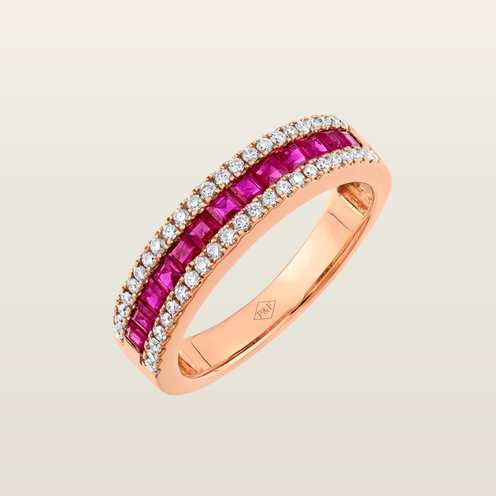 Bague Cassiopée rubis et diamants