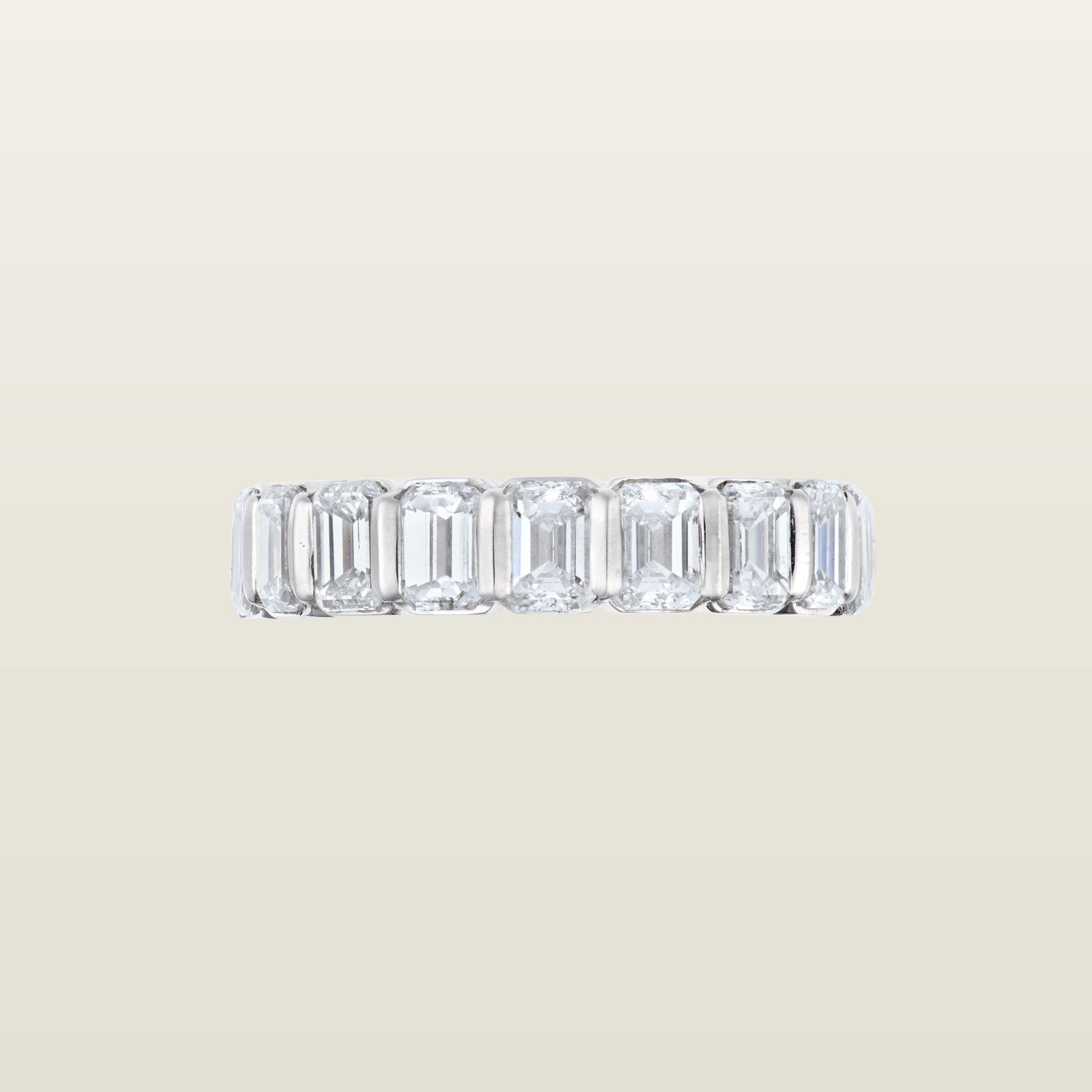 OcéaneAlliance tour complet, or blanc, diamants taille émeraude - PF