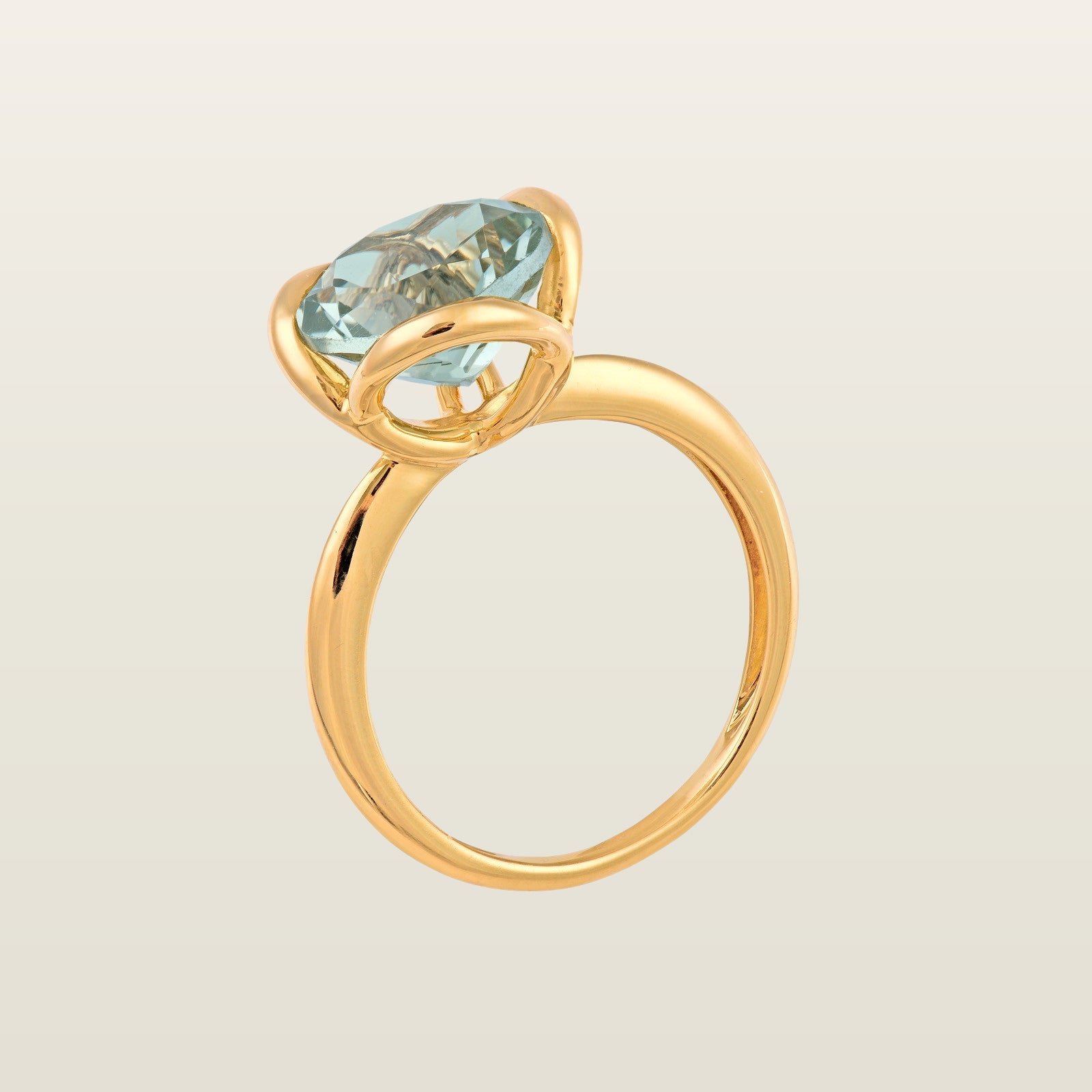 RosaBague, or jaune, quartz vert  - TPO