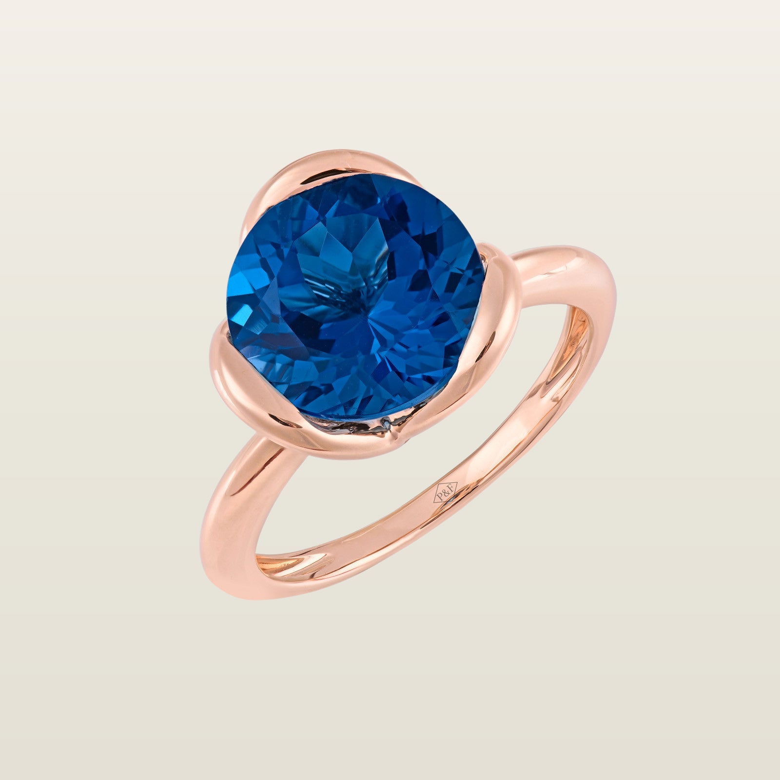 RosaBague, or rose, topaze blue london - TPO