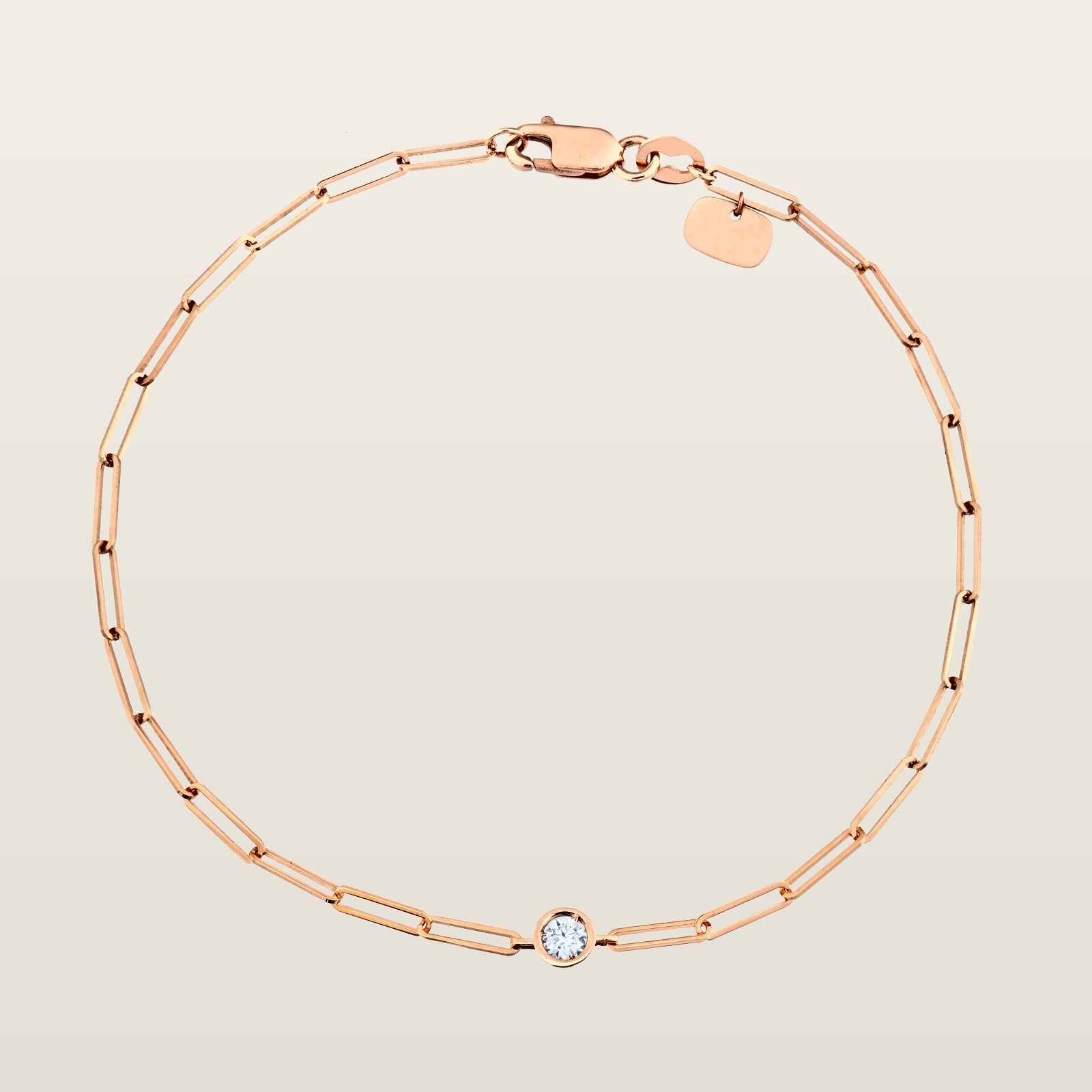 Maillons diamant serti clos