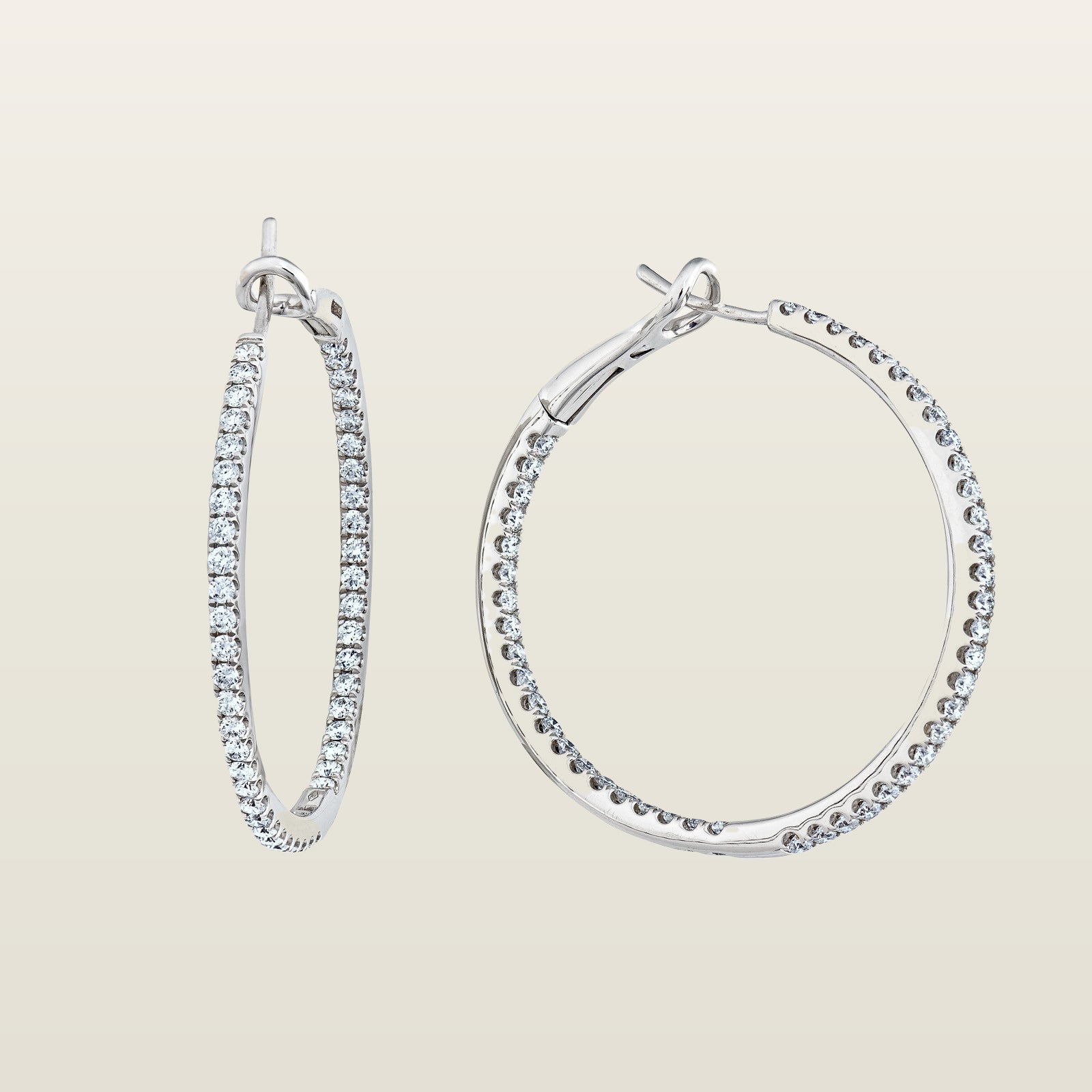 Créoles serties double face