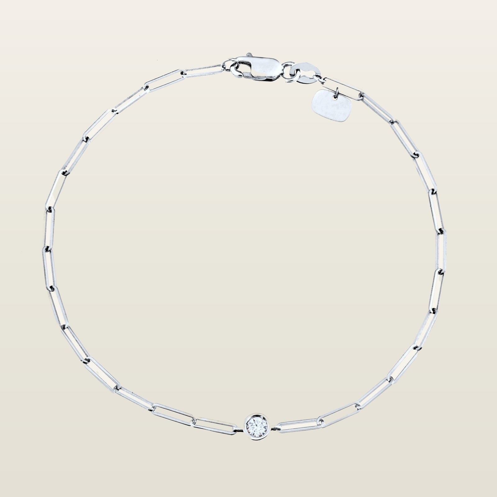 Maillons diamant serti closBracelet, or, diamants  - NM