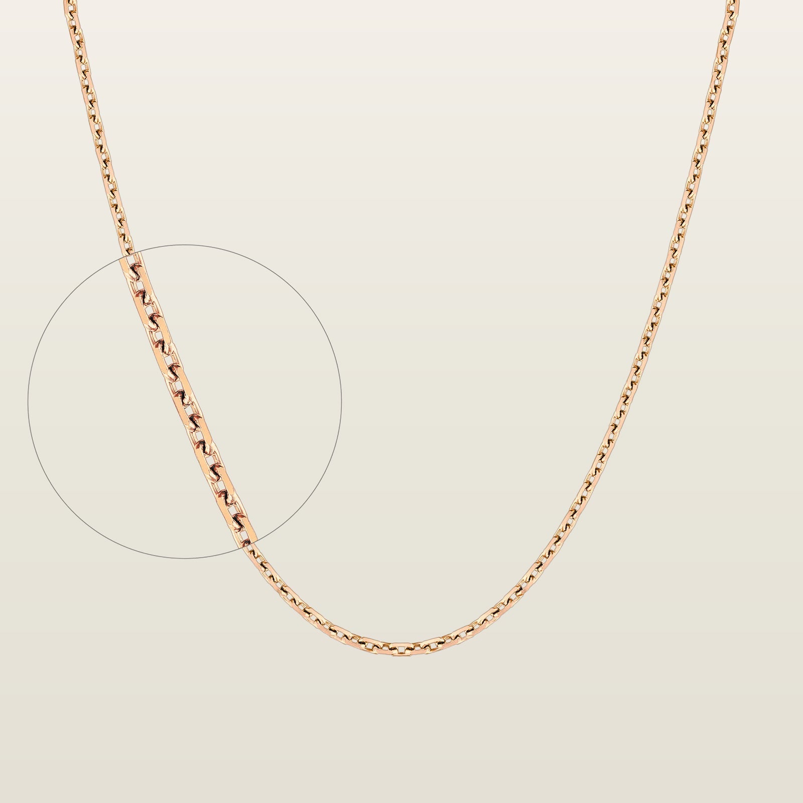 Maille forçat liméChaîne, or rose - MR