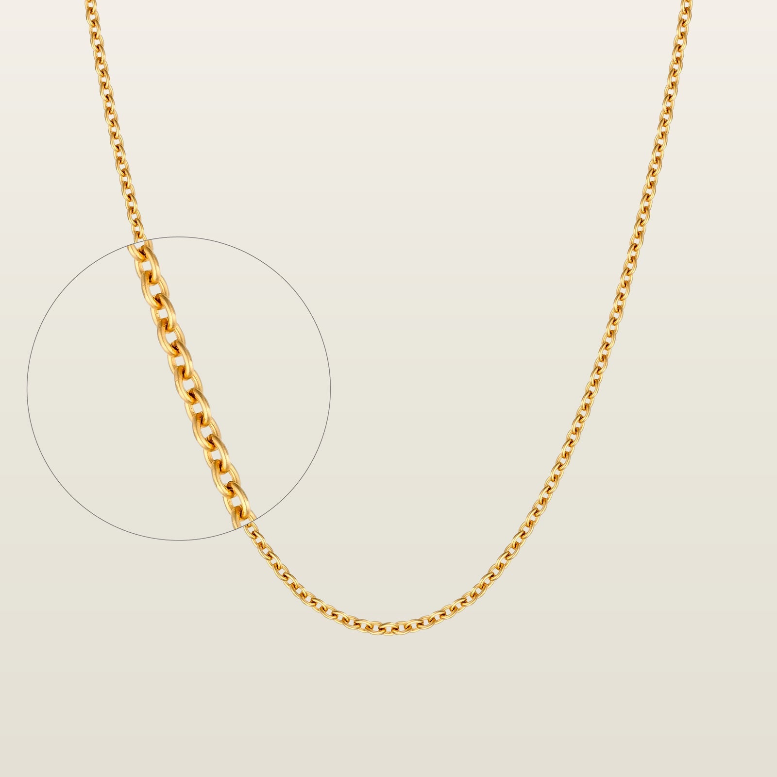 Maille forçat rondChaîne, or jaune - MR