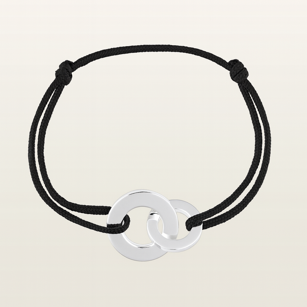 Cordon CerclesBracelet sur cordon, or - HE