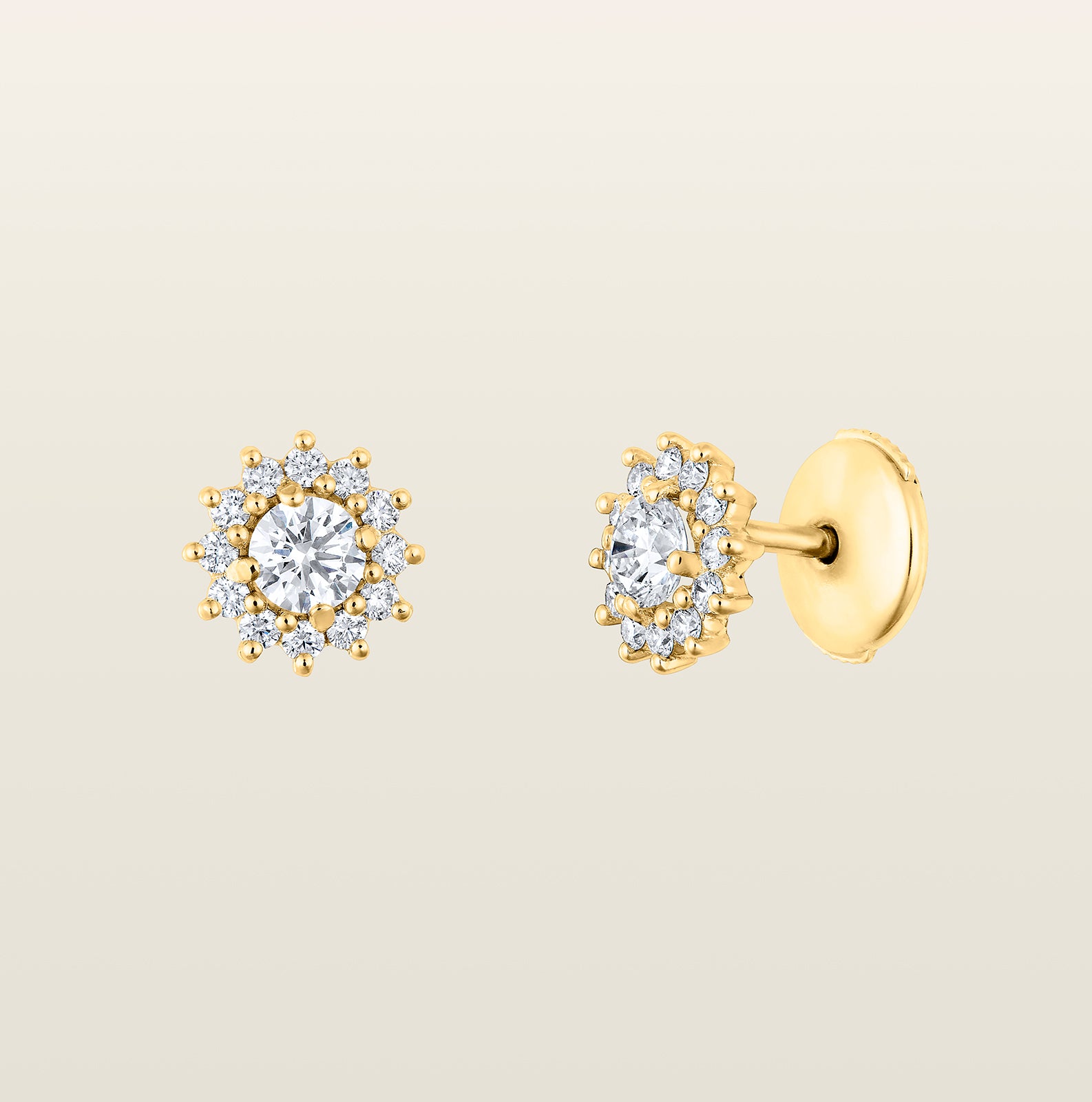 Baby HéritageBoucles d'oreilles, or, blanc, diamants - CAL