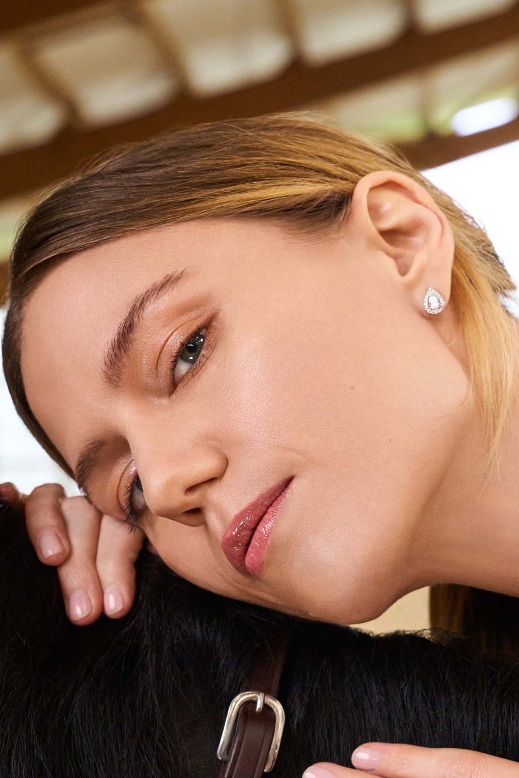 Anaïs 1840Boucles d'oreilles, or blanc, diamants taille poire, diamants - PF