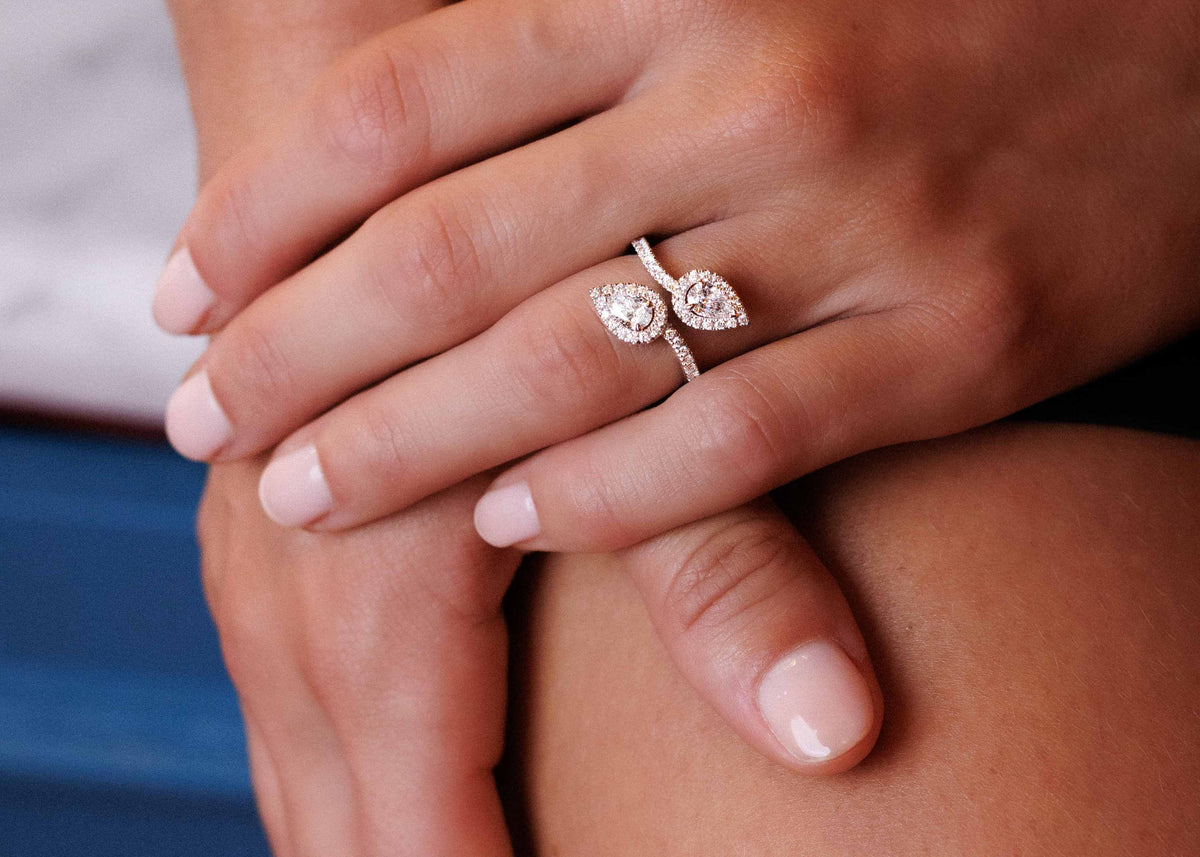 Bagues diamant poire