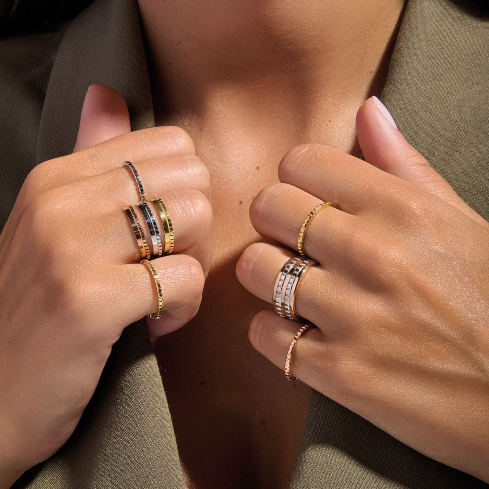 Scala cinq rangsBague, or blanc, or rose - PON