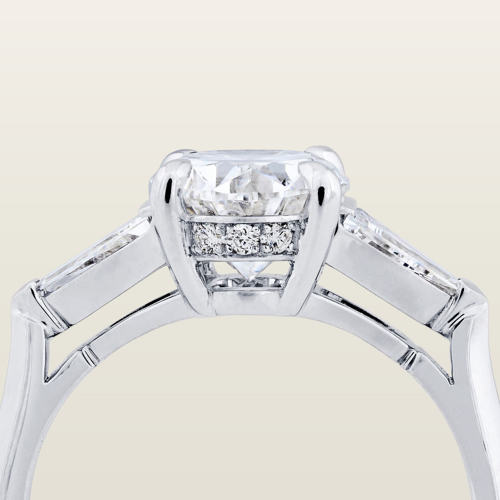 InfinitéSolitaire, or blanc, diamant ovale, diamants - PF