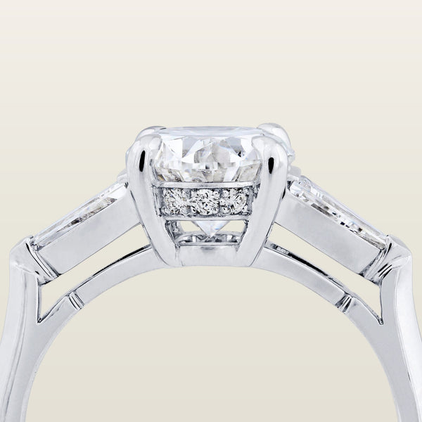 InfinitéSolitaire, or blanc, diamant ovale, diamants - PF