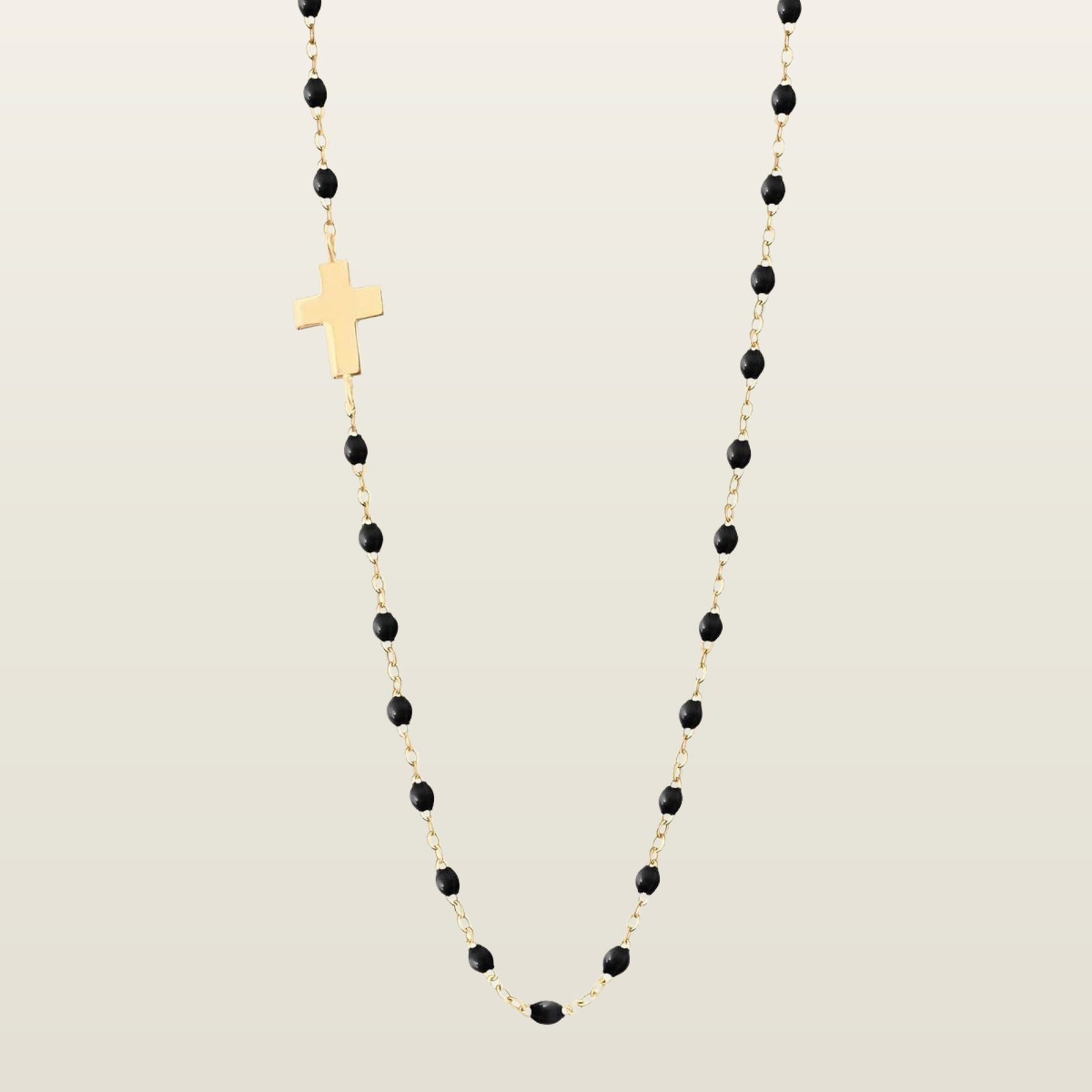 Gigi croix de côtéCollier, or , résine - GIGI