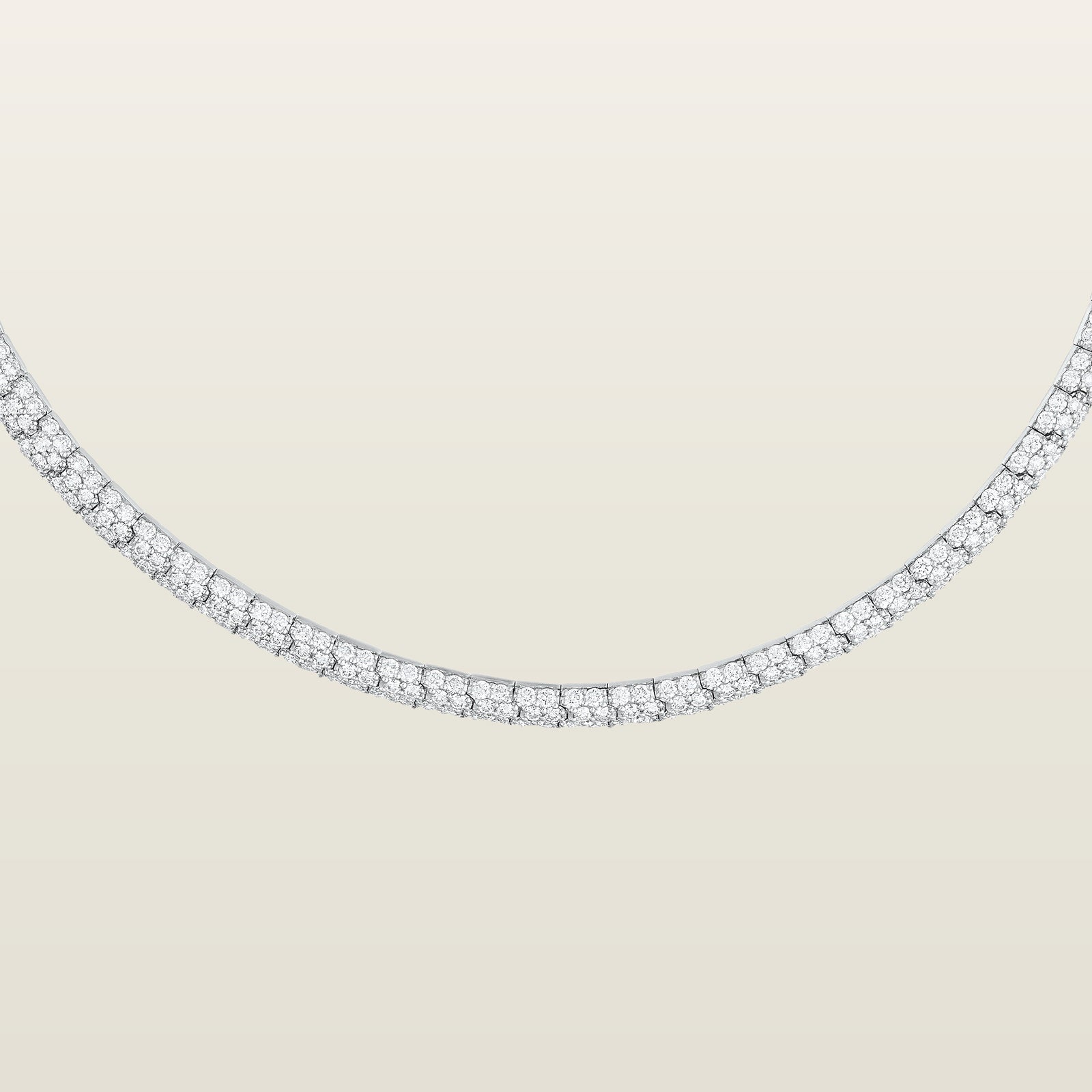 Rivière pavageCollier, or, diamants - SOFR