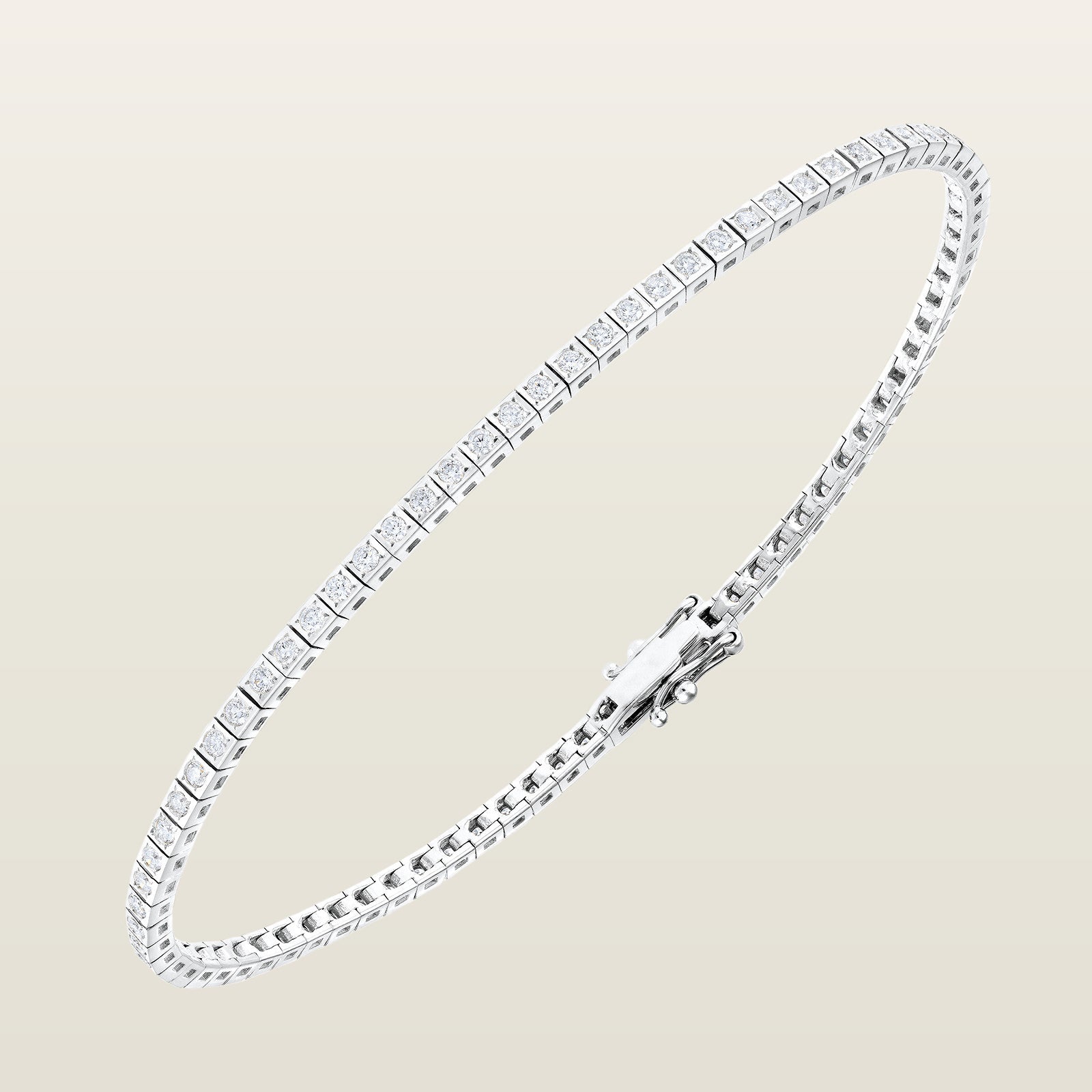 MiroirBracelet rivière, or, diamants - PACE