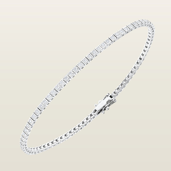 MiroirBracelet rivière, or, diamants - PACE
