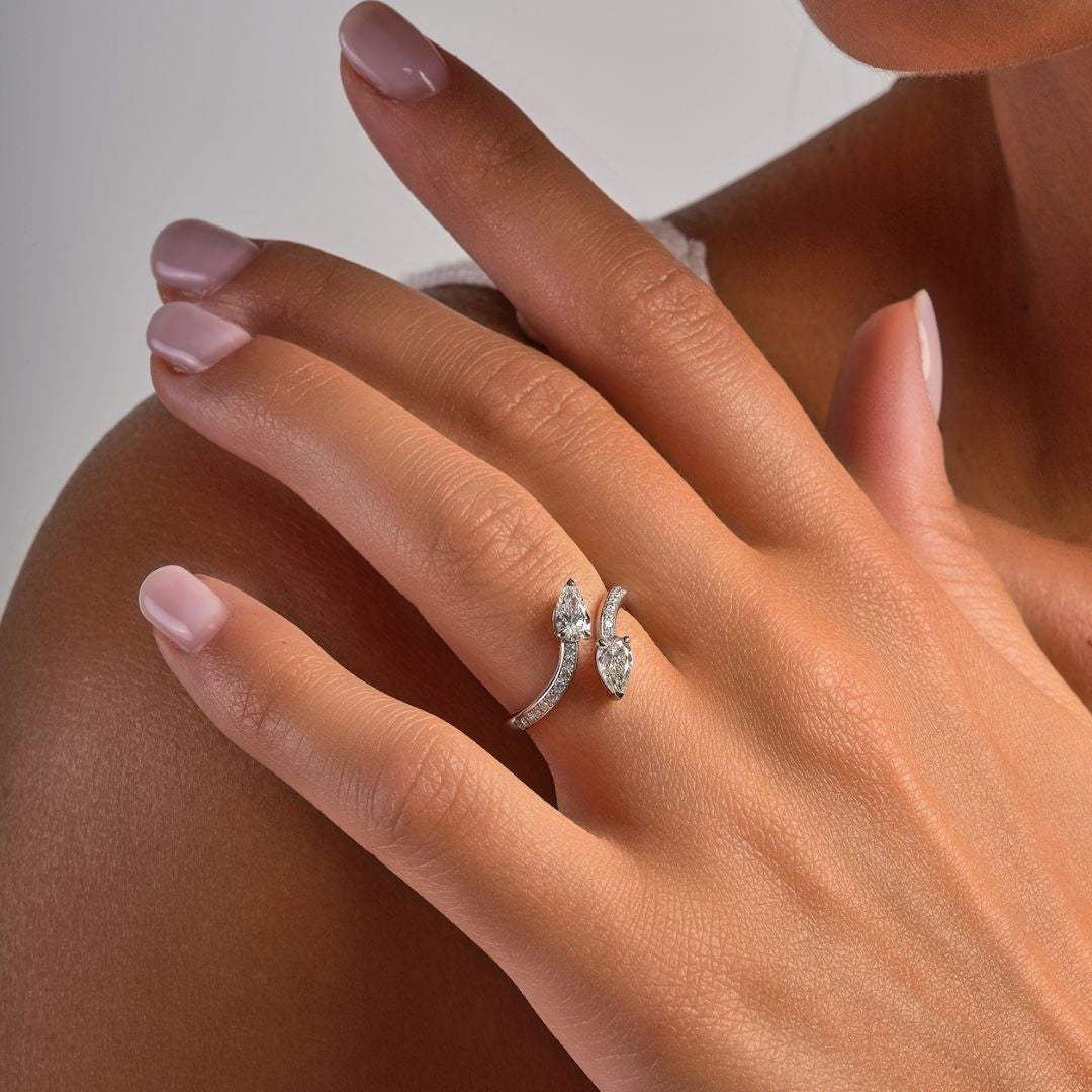 Toi & MoiBague, or blanc, diamants - PF