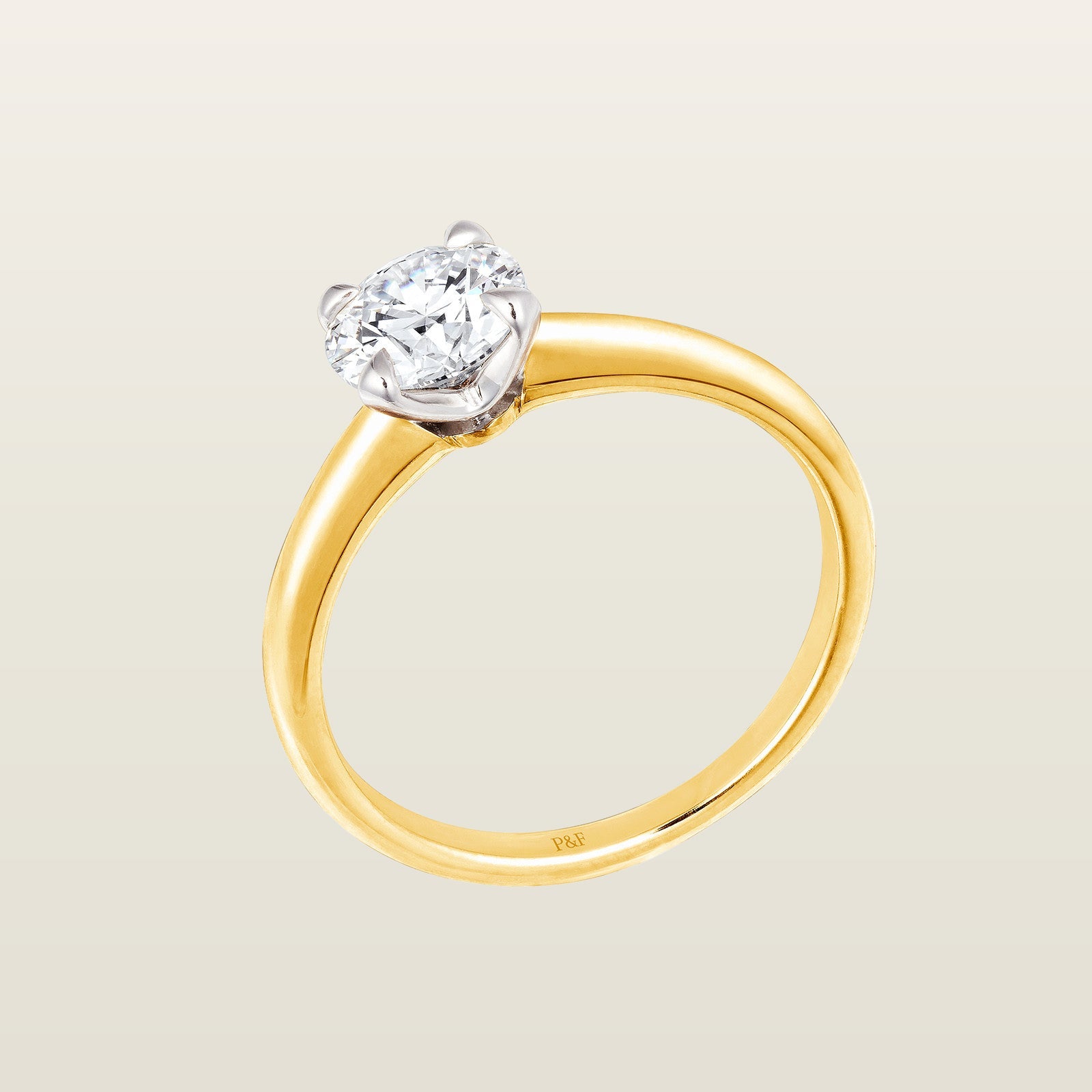 PromesseSolitaire, or rose, or blanc, diamant taille brillant  - PF