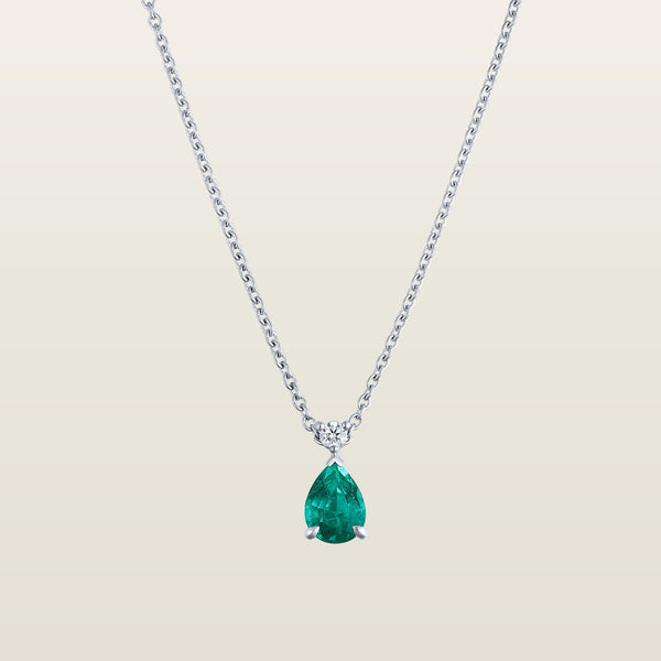 ÉternitéPendentif, or, émeraude ou saphir  - CAL