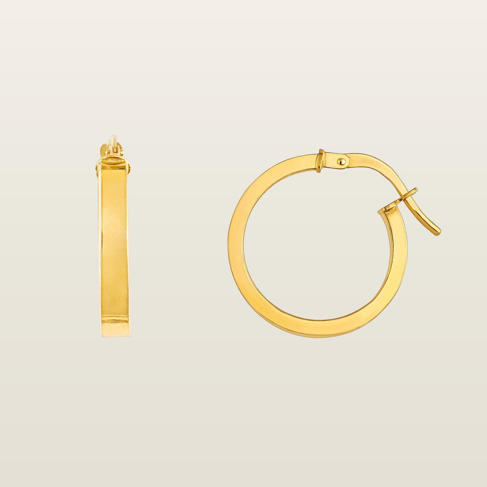 Créoles Fil RectangleBoucles d'oreilles, or - MR