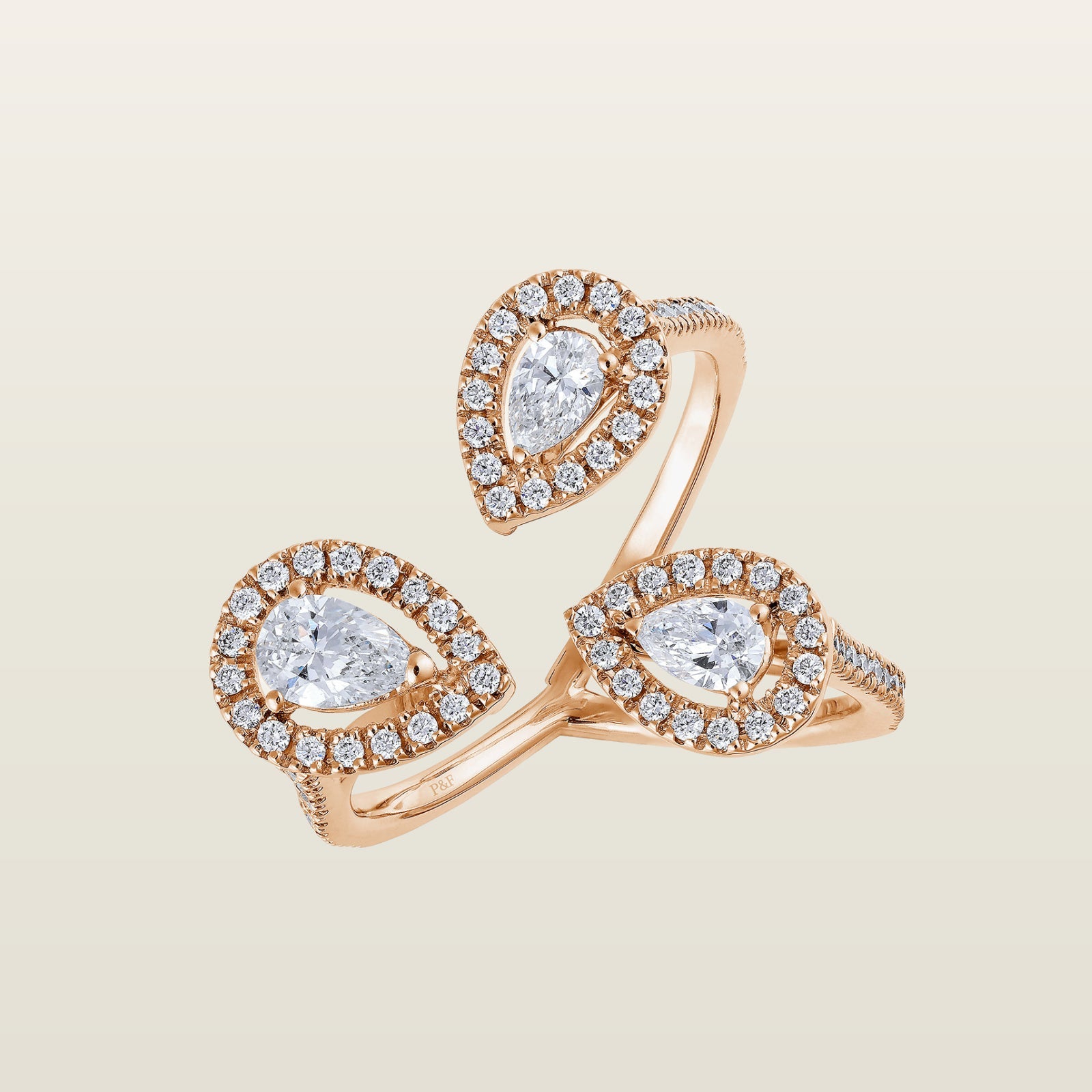 SéraphineBague, or, diamants taille poire, diamants - NM