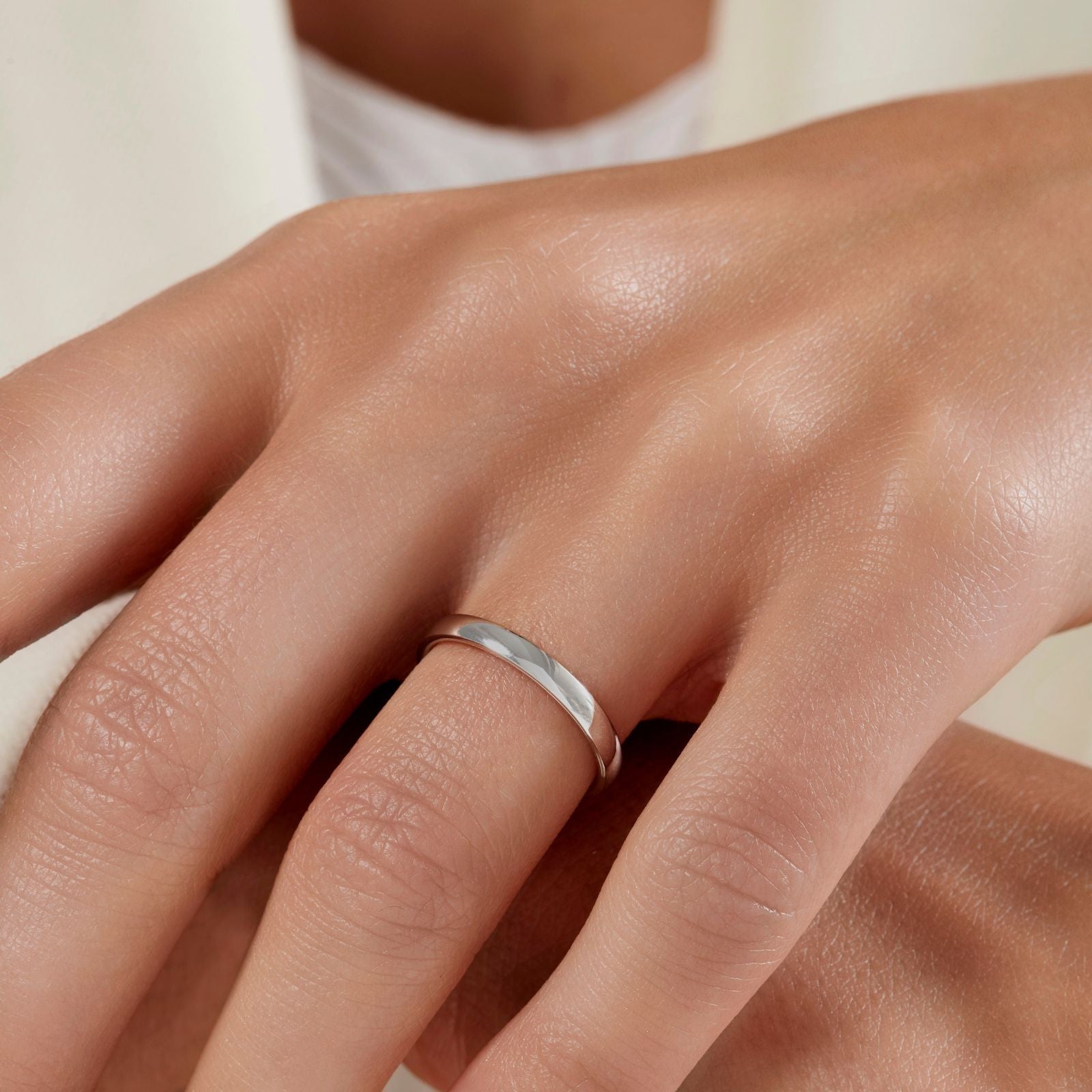 RubanAlliance femme, or blanc - PON