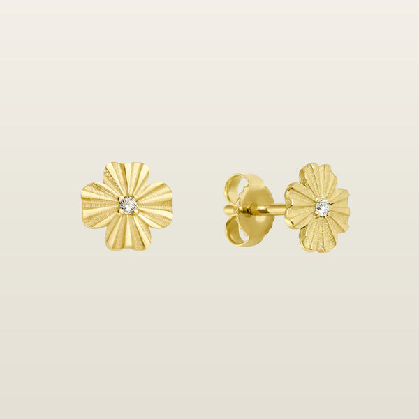 Trèfle LumièreBoucles d'oreilles, or, diamants - GIGI