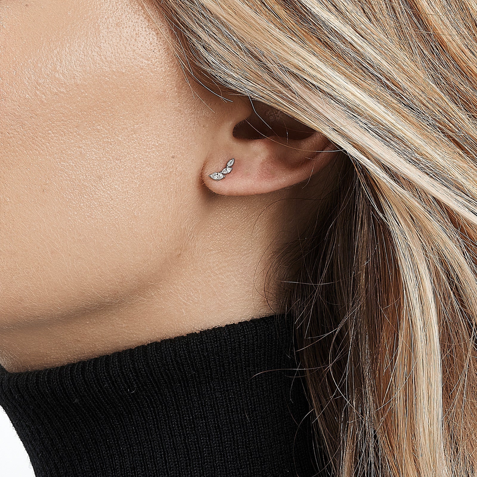 NavettesBoucles d'oreilles, or, diamants - BEH