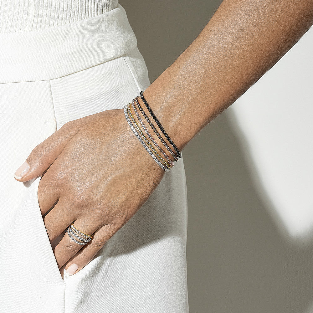 Riviera BrillantsBracelet, or rose, diamants - PACE