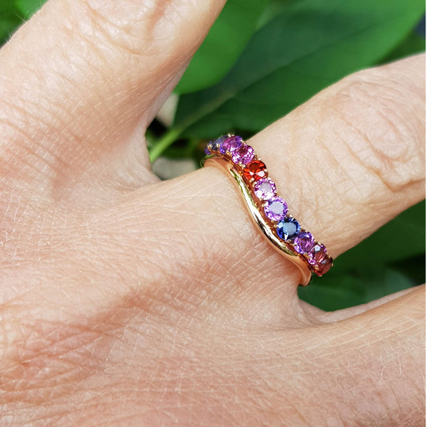 ArdècheBague Isabelle Langlois, or, Rubellite - EMA