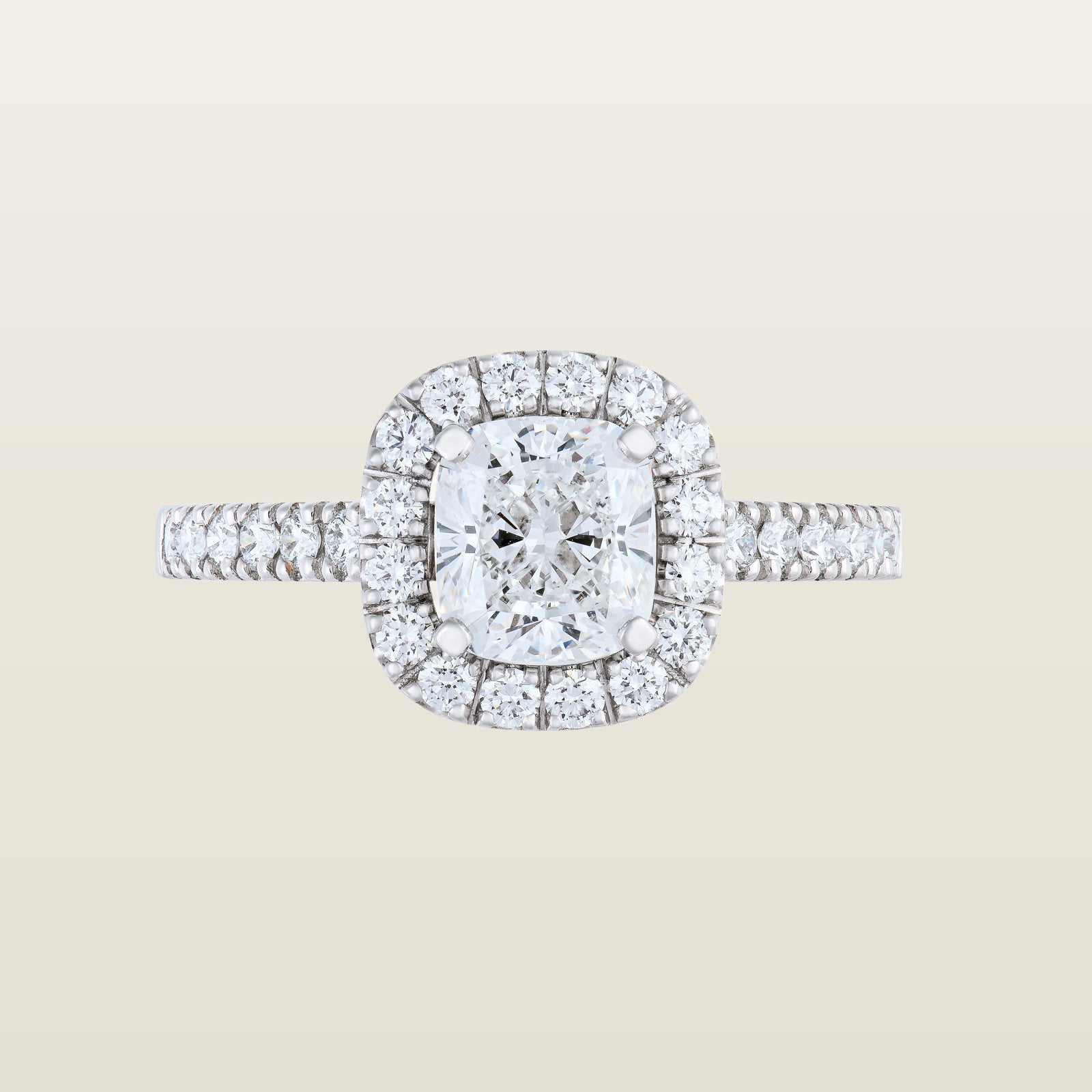Anaïs 1840Solitaire, or, diamant taille coussin, diamants - PF