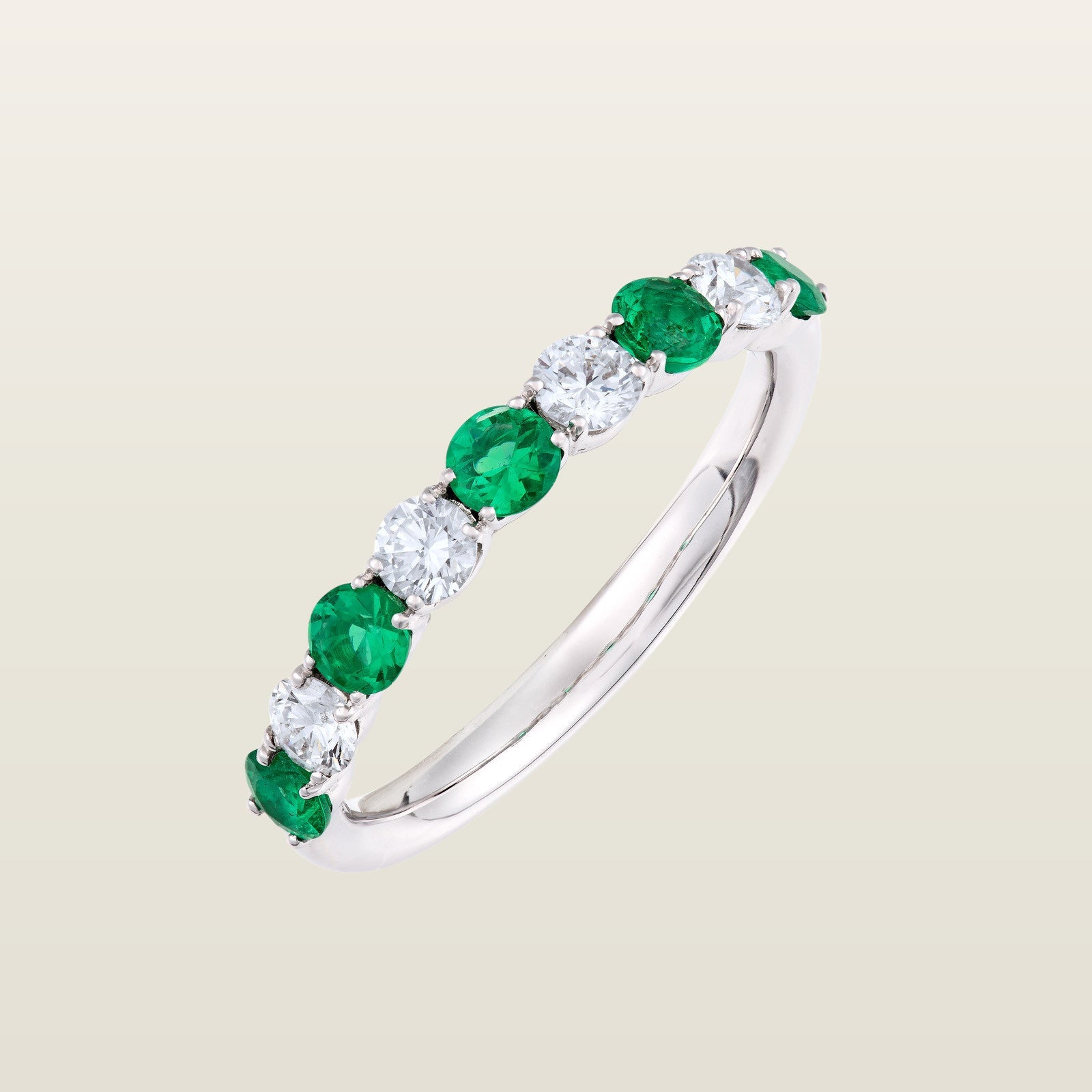 Alliance émeraudes et diamants