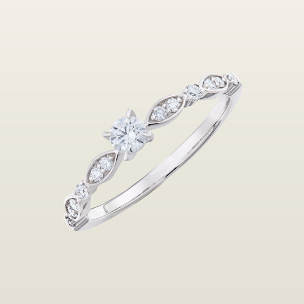 PromenadeSolitaire, or, diamant taille brillant, diamants - DTS+