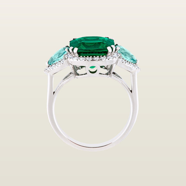 OpéraBague, or, tourmaline verte, diamants - CAL