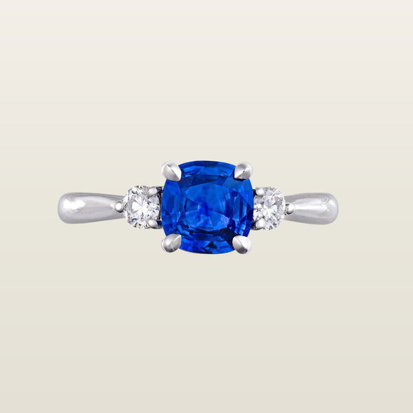 Éternité saphirBague, or blanc, saphir, diamants - PF