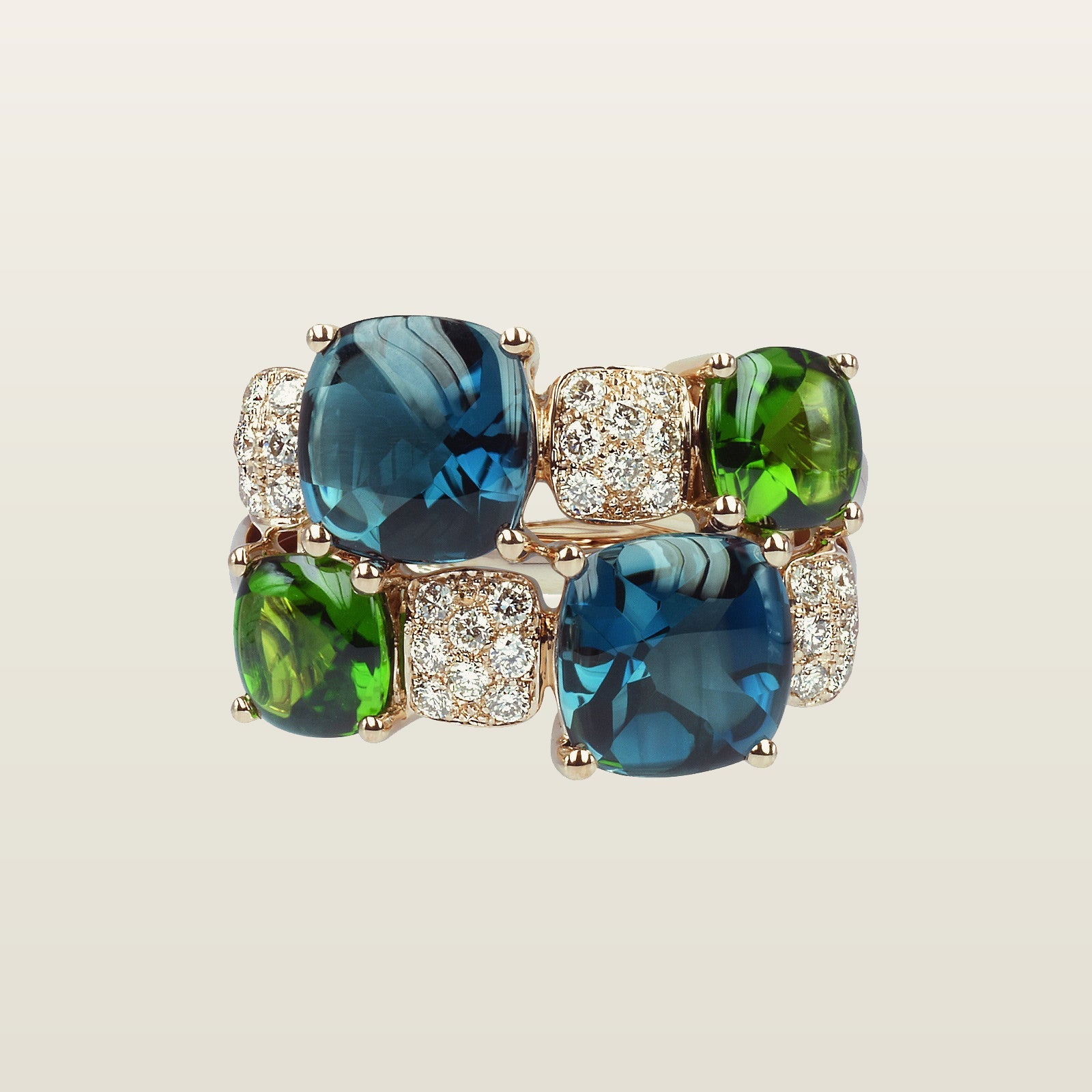 Pavé de ParisBague, Isabelle Langlois, or, topaze - EMA