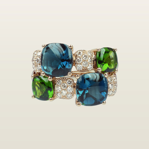 Pavé de ParisBague, Isabelle Langlois, or, topaze - EMA