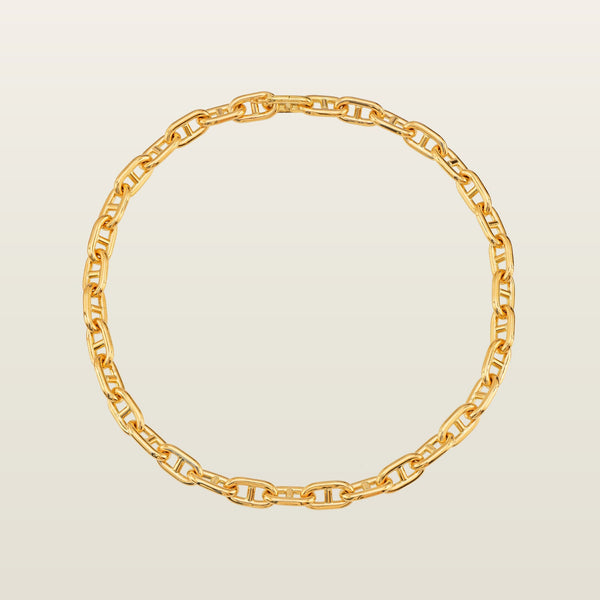 Maille MarineCollier, or jaune  - LOV