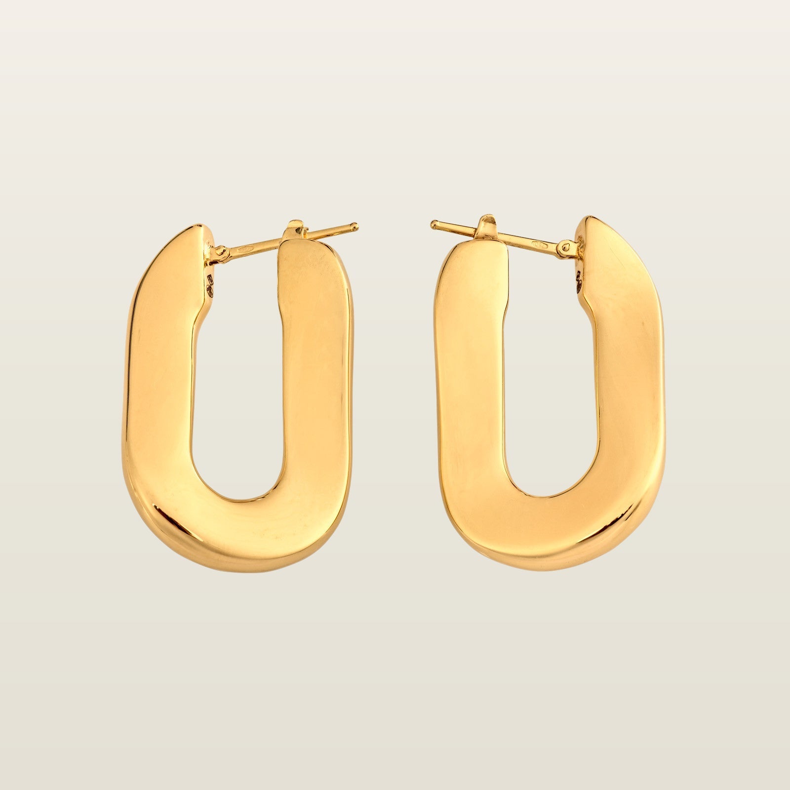 Créoles Twist ovalesBoucles d'oreilles, or jaune  - LOV