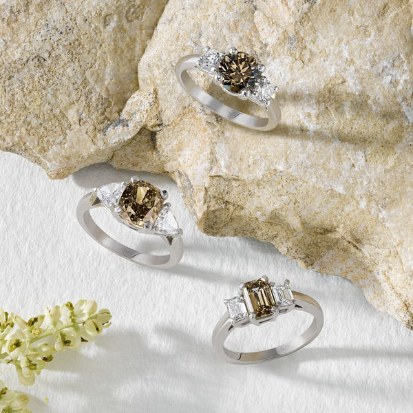 Trilogie JoySolitaire Fancy Brown, diamants - PF