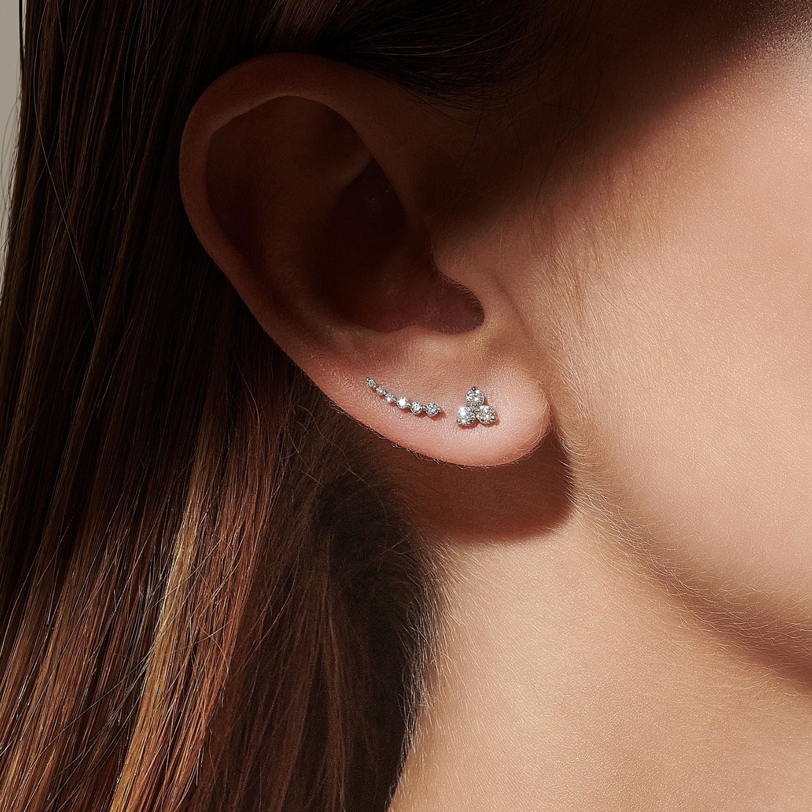 TrilogieBoucles d'oreilles, or, diamants  - BEH