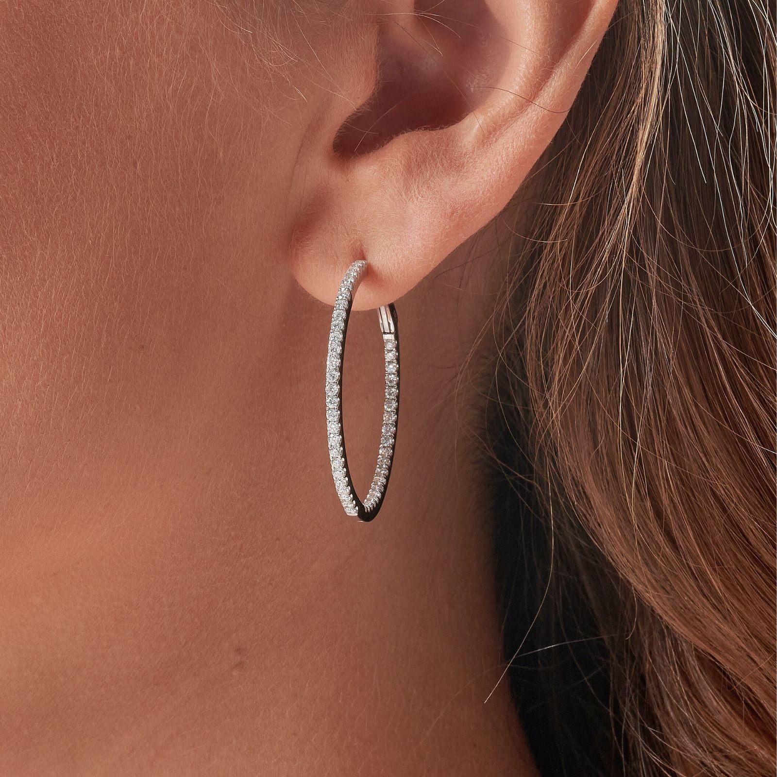 Créoles serties double face