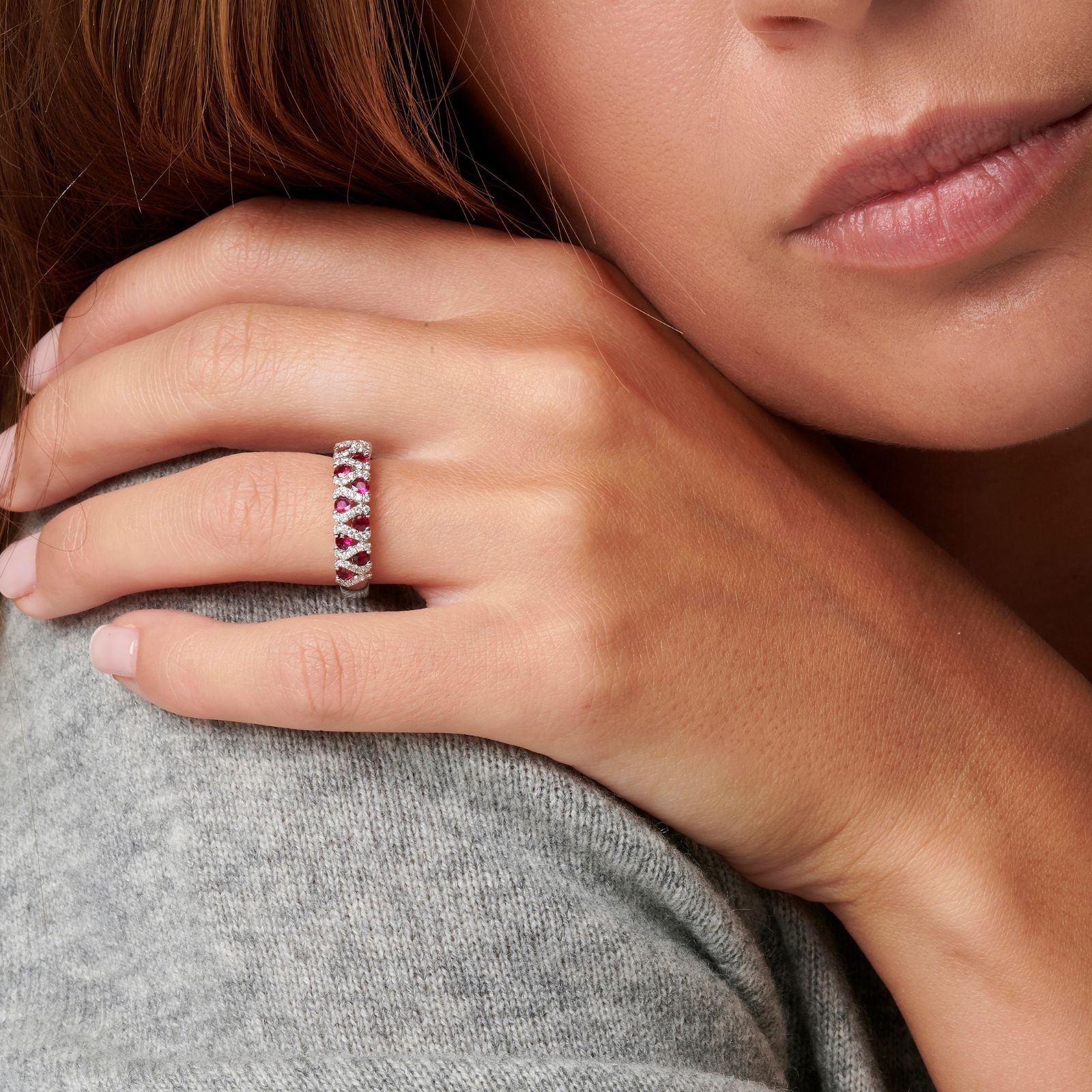 GabrielleBague, or blanc, rubis, diamants - MIL