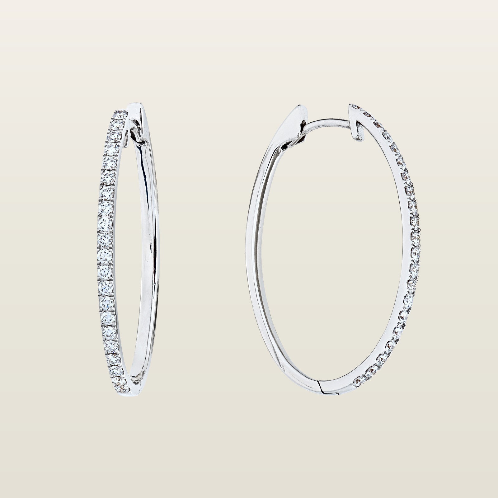 Créoles diamantsBoucles d'oreilles, or, diamants - TPO